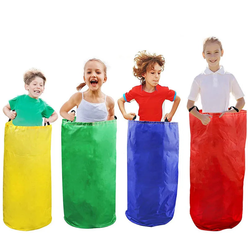 Stacey B's 4Pcs Fun Outdoor Sports Props Kangaroo Jumping Bag Sack Race Games Parent-child Interactive Sense Training Kids Preschool Toys