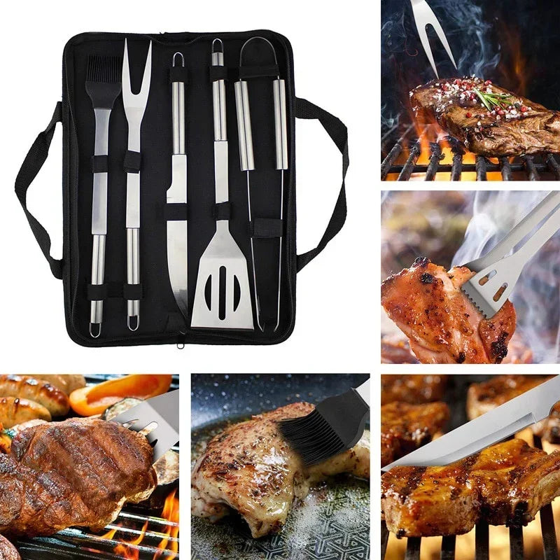 Stacey B's Father's Day BBQ Grill Tool Set Stainless Steel Barbecue