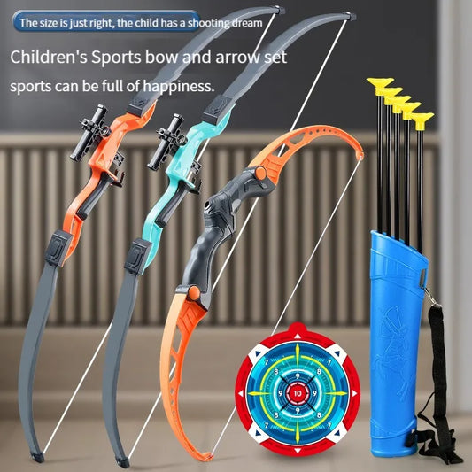 Stacey B's 52cm Bow And Arrow Toy Set For Children Archery Practice Recurve Outdoor Sorts Shooting Toy with Target Boys Kids Gifts