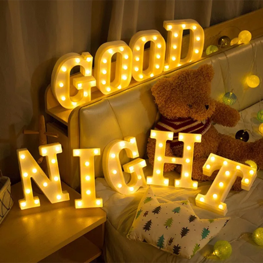 Stacey B's 26 Letter LED Lights Luminous Alphabet Letters Lamp Ambience Battery Night Light Christmas Wedding Birthday Party Decoration