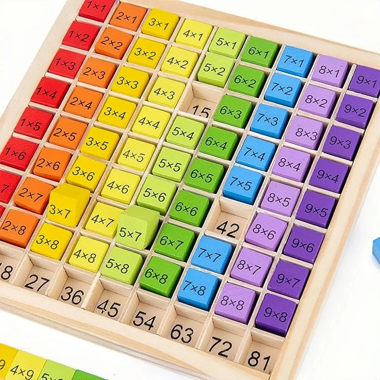 Stacey B's Wooden 99 Multiplication Table Wooden Toy For Children Math Montessori Educational Digital Arithmetic Teaching Aids Games