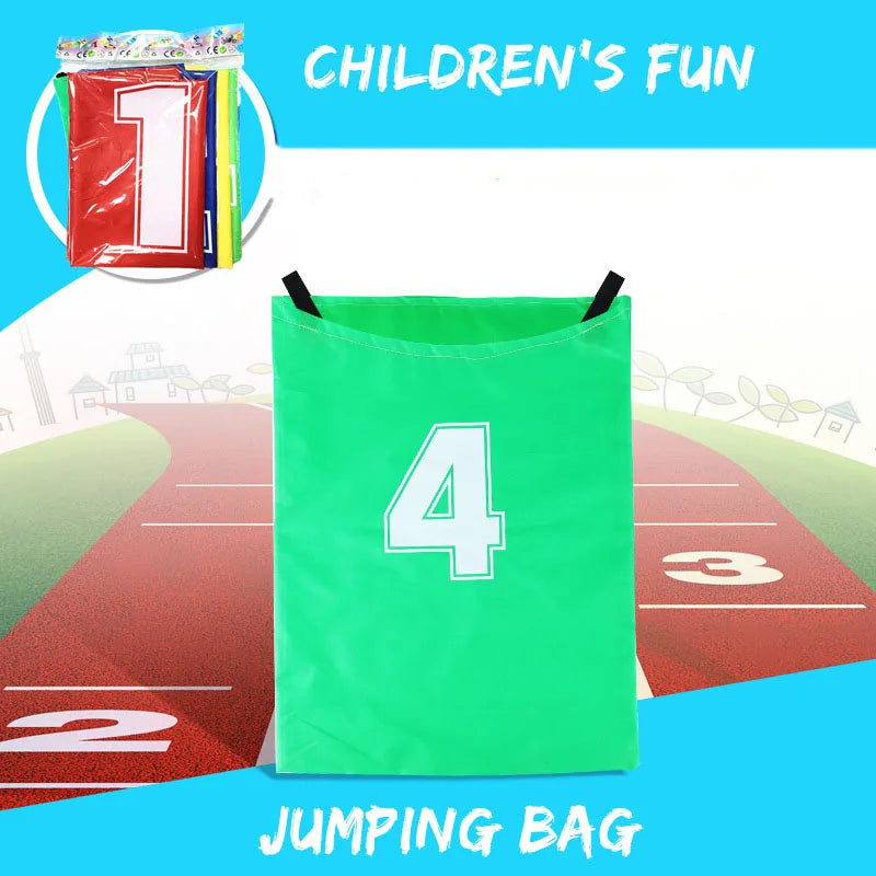 Stacey B's 4Pcs Fun Outdoor Sports Props Kangaroo Jumping Bag Sack Race Games Parent-child Interactive Sense Training Kids Preschool Toys