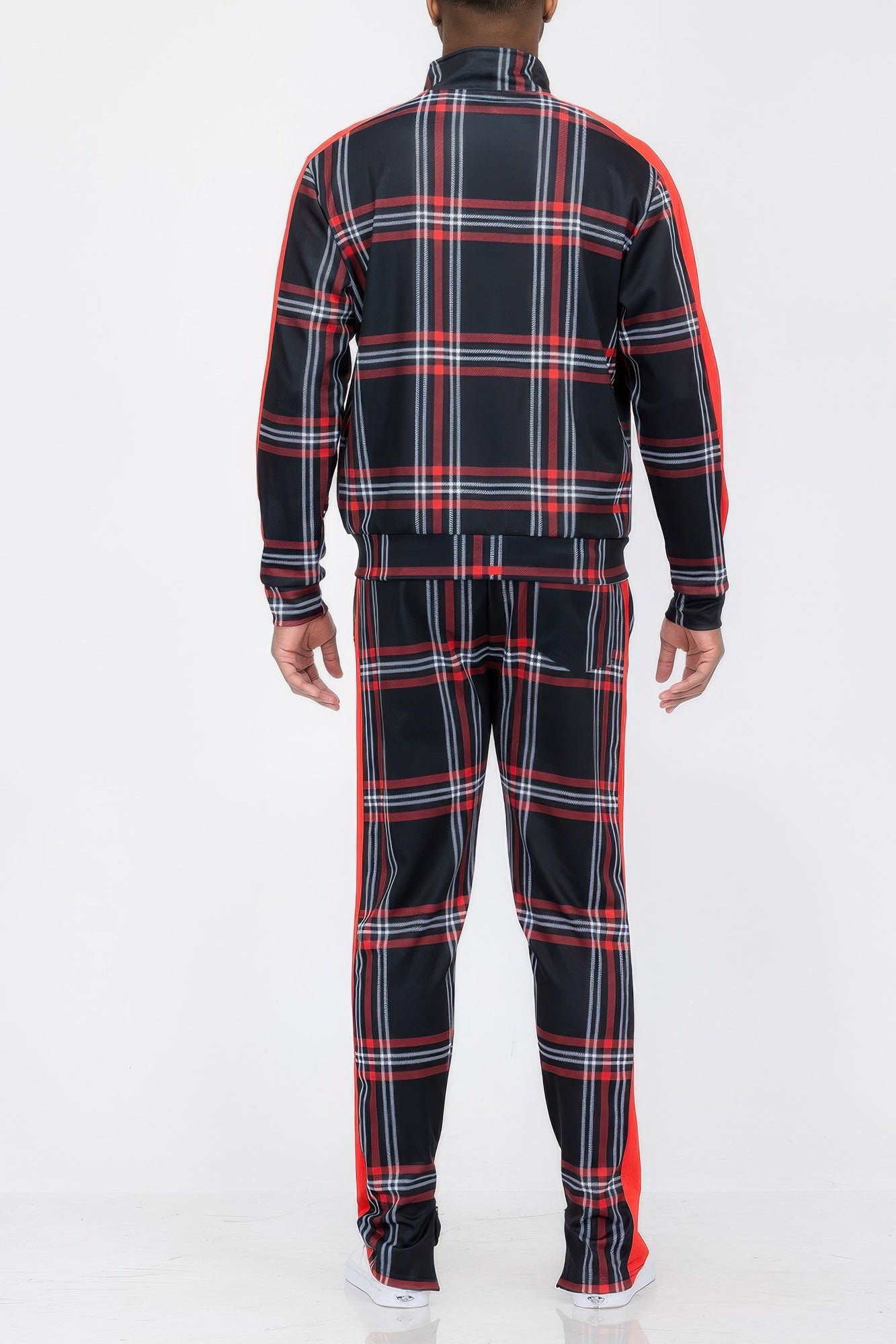 Stacey B's Plaid Checkered Full Zip Track Pants