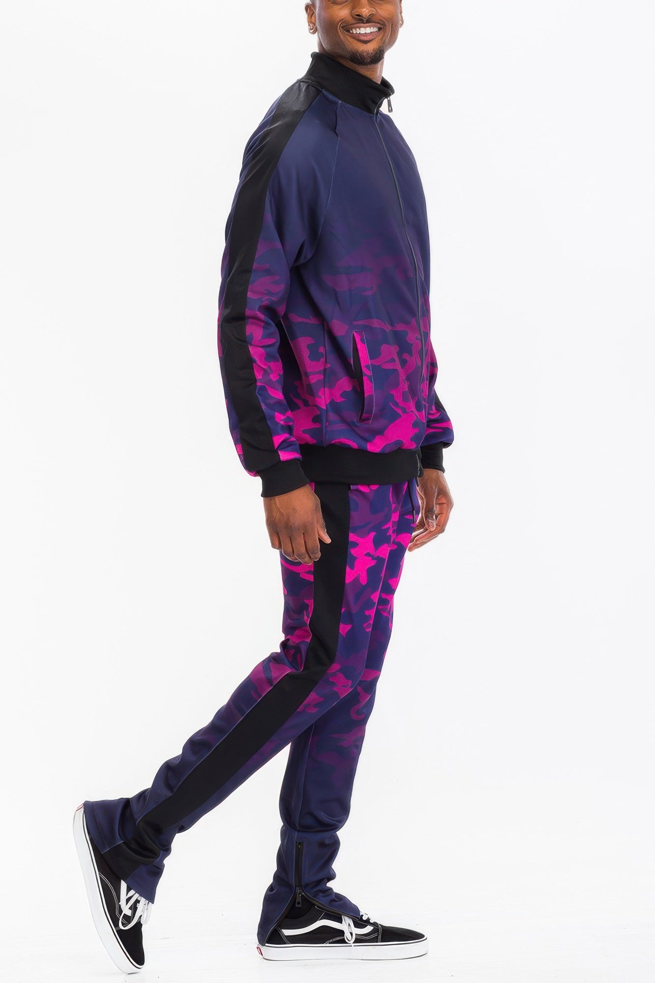 Stacey B's Mens Camo Ombre Print Track Pants