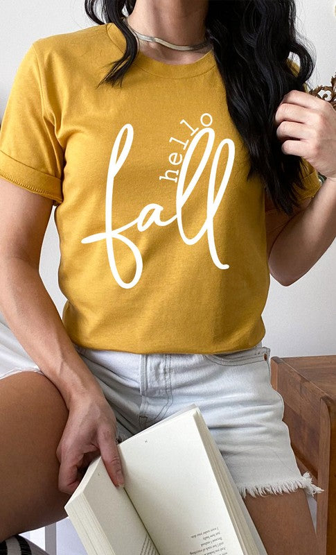 Stacey B's Hello Fall Plus Size  Graphic Tee