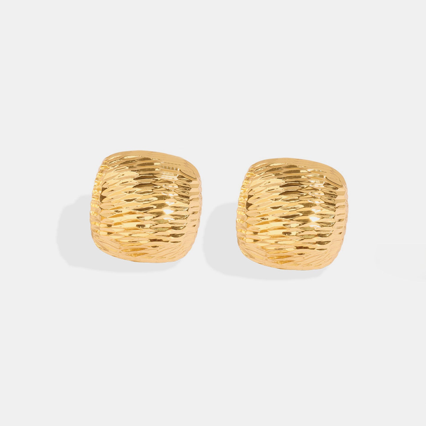 Stacey B's Gold-Plated Geometric Stud Earrings