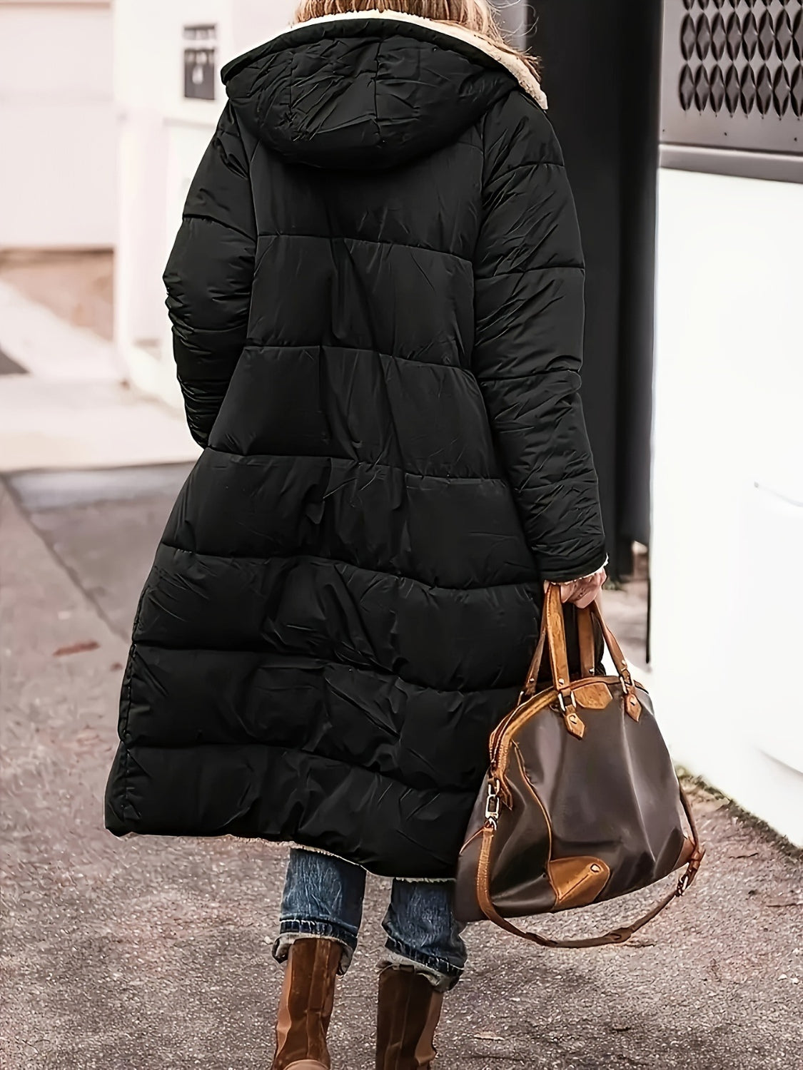 Stacey B's Zip Up Sherpa Hooded Coat