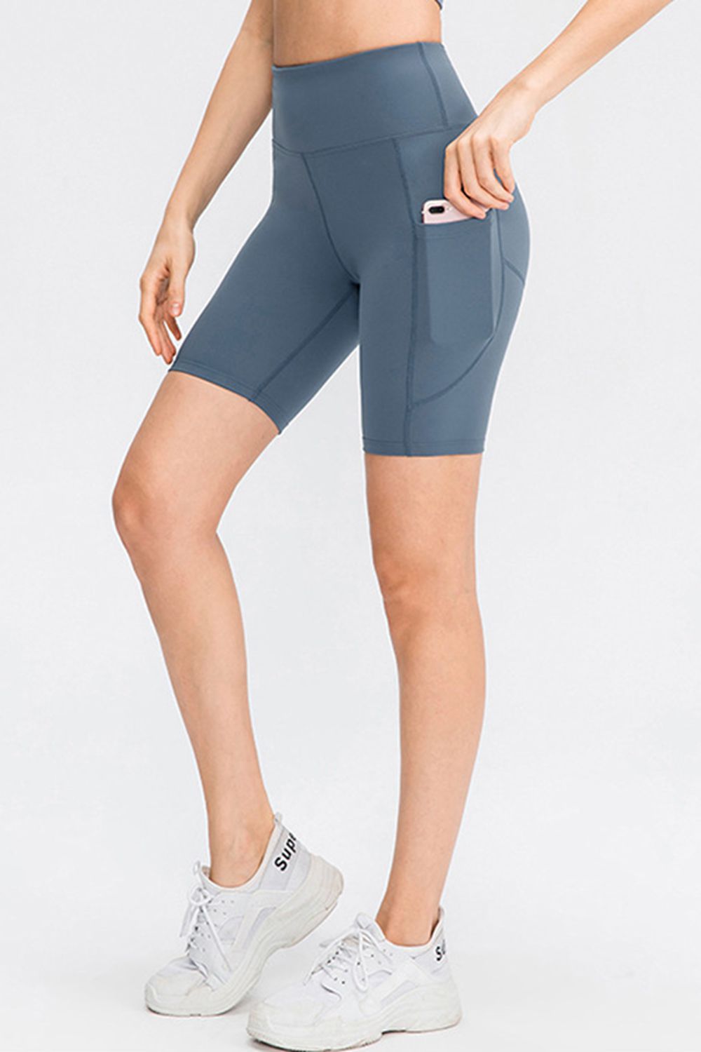 Stacey B's Wide Waistband Sports Shorts with Pockets