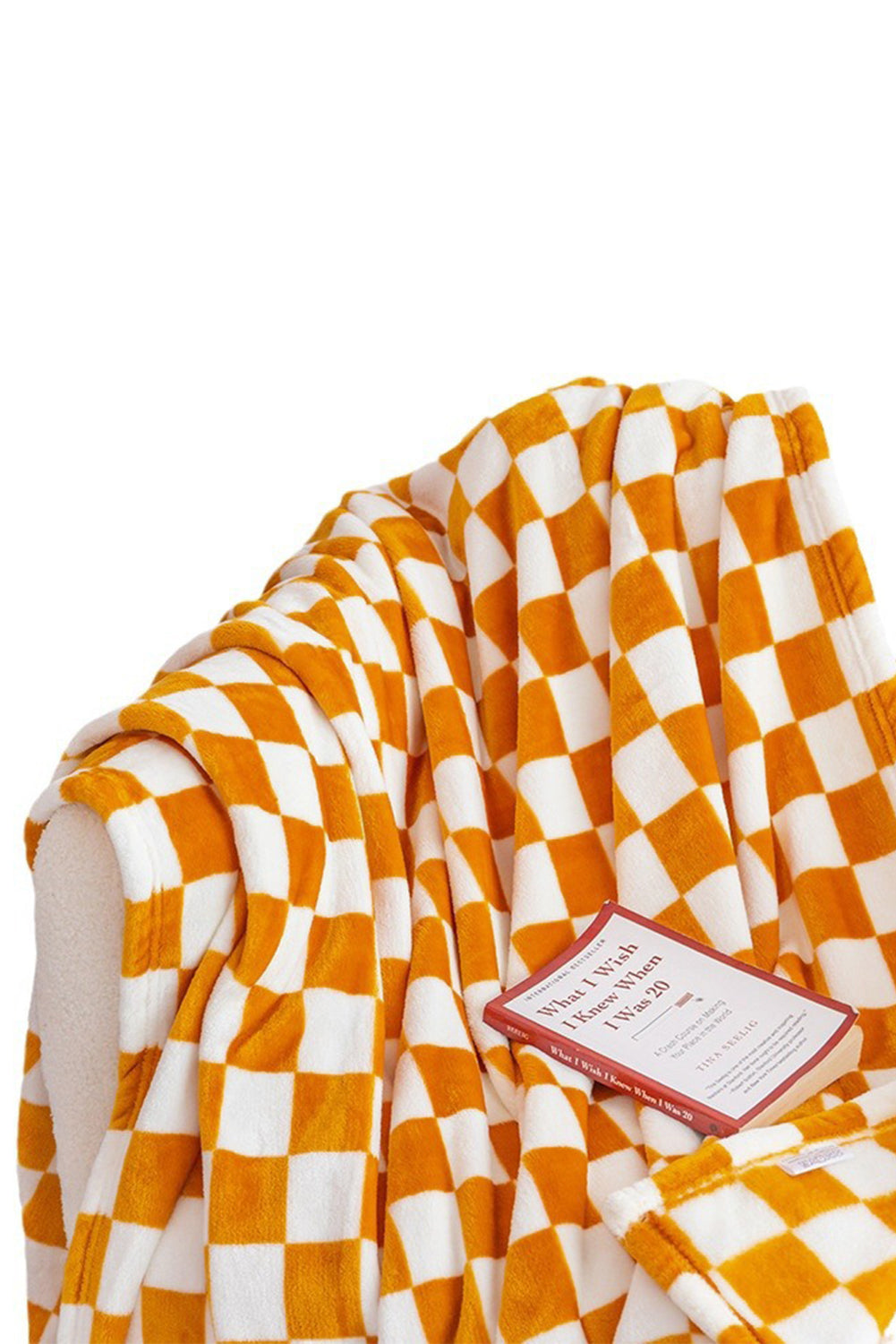 Stacey B's Black Checkerboard Printed Soft Throw Blanket