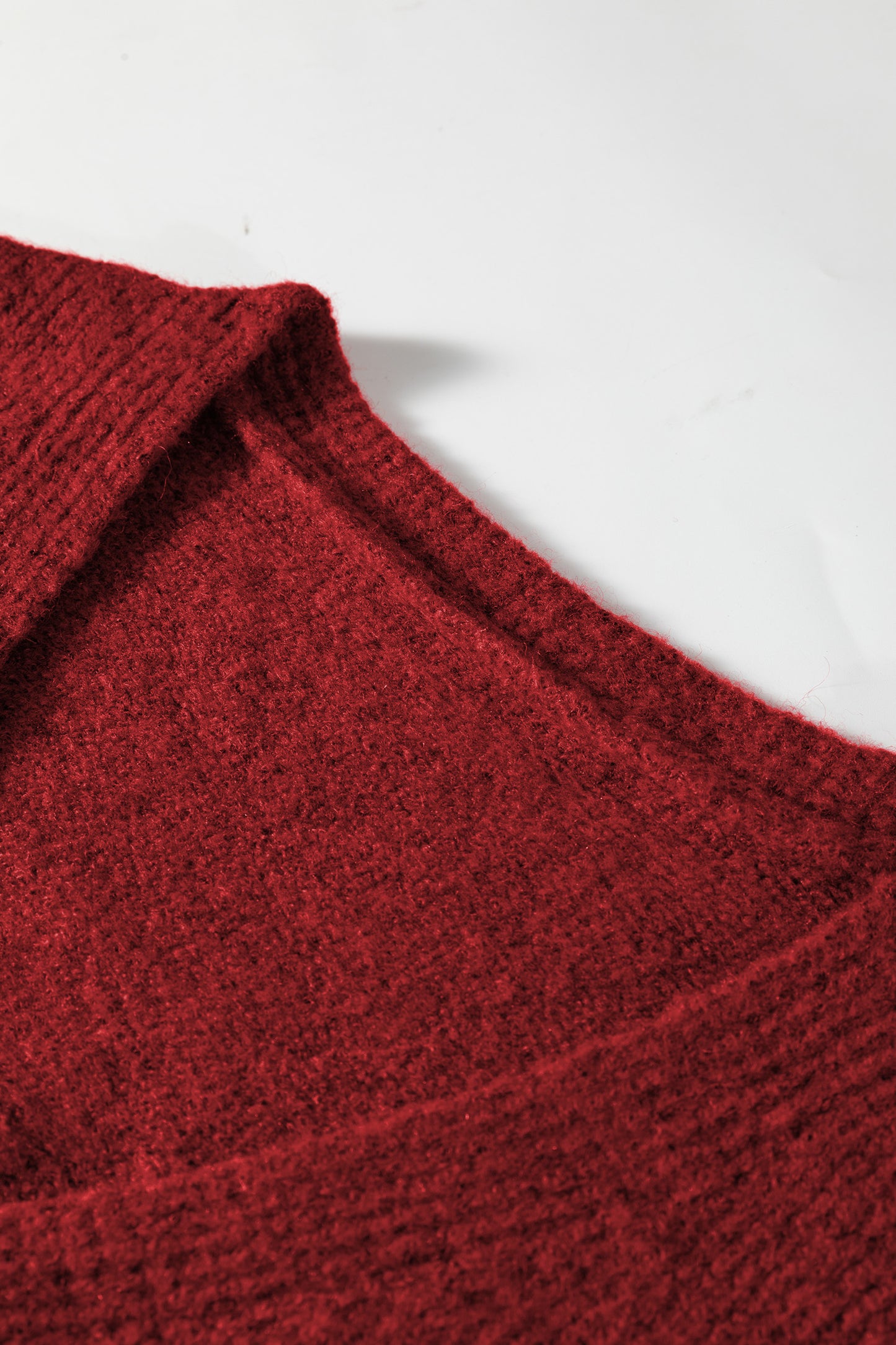Stacey B's Fiery Red Heart Metal Button V Neck Cardigan Sweater