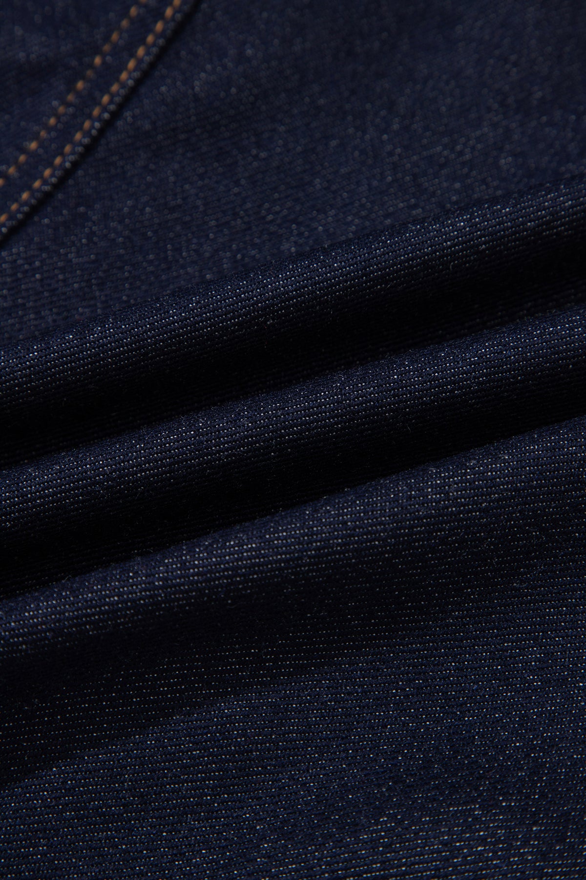 Stacey B's Navy Blue Contrast Collar Stitched Detail Button Denim Jacket