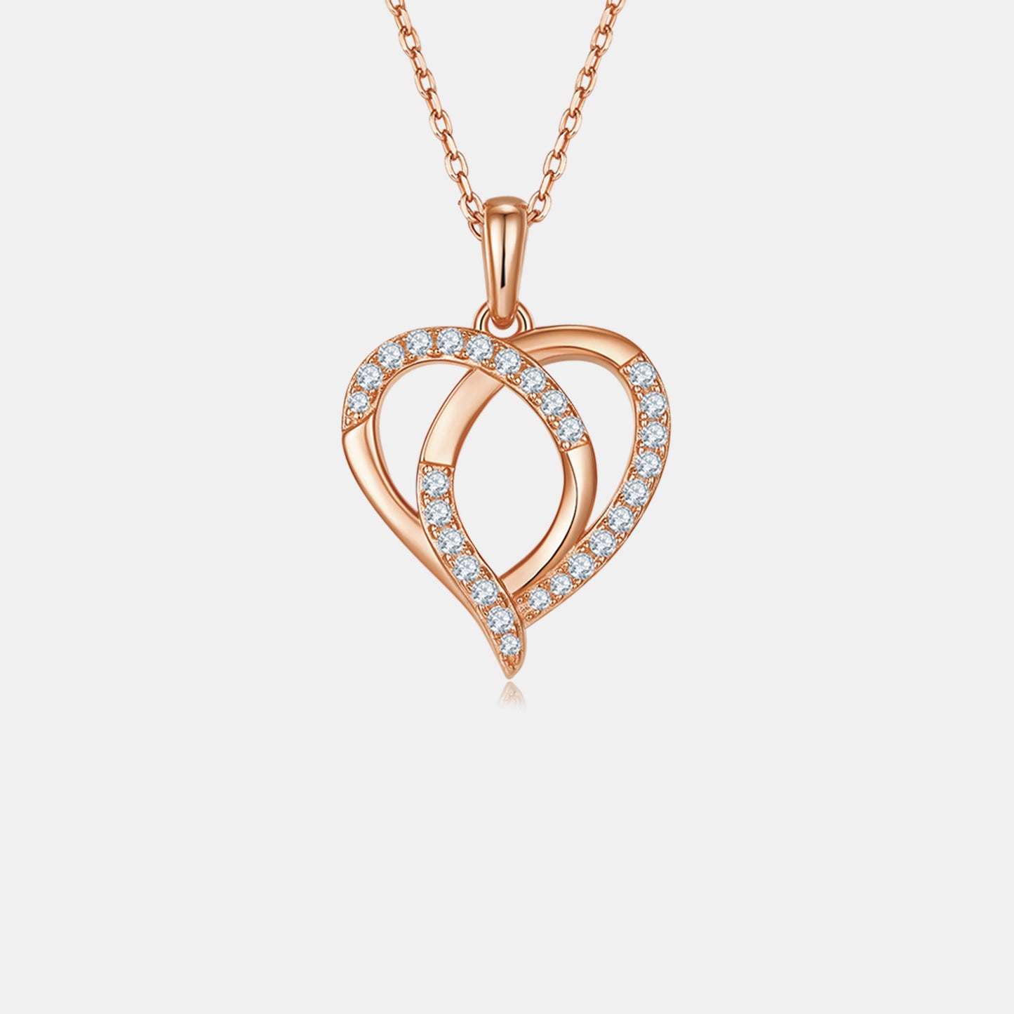 Stacey B's Moissanite 925 Sterling Silver Heart Shape Necklace