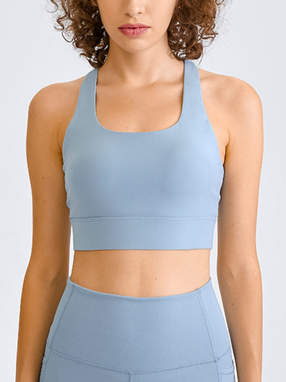 Stacey B's Double Take Square Neck Racerback Cropped Tank