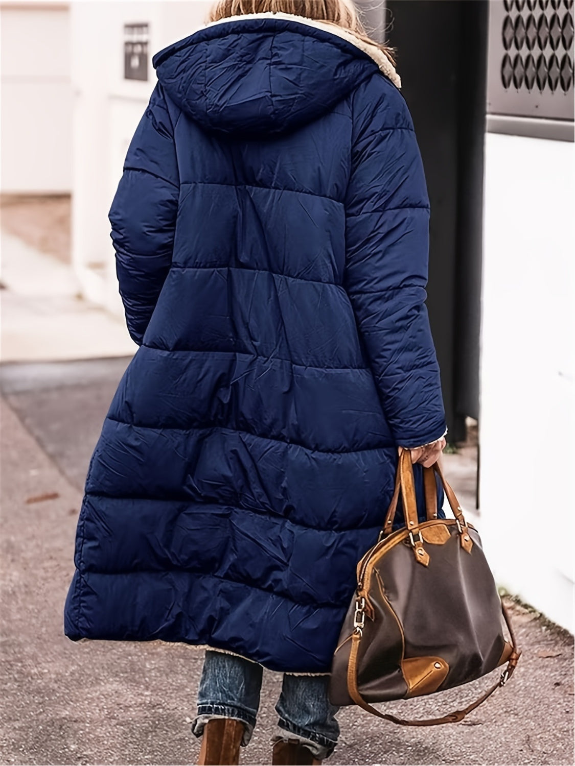 Stacey B's Zip Up Sherpa Hooded Coat