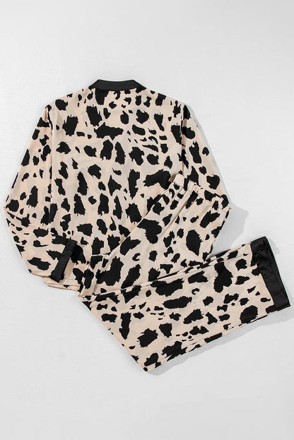 Stacey B's Button Up Long Sleeve Top and Pants Lounge Set