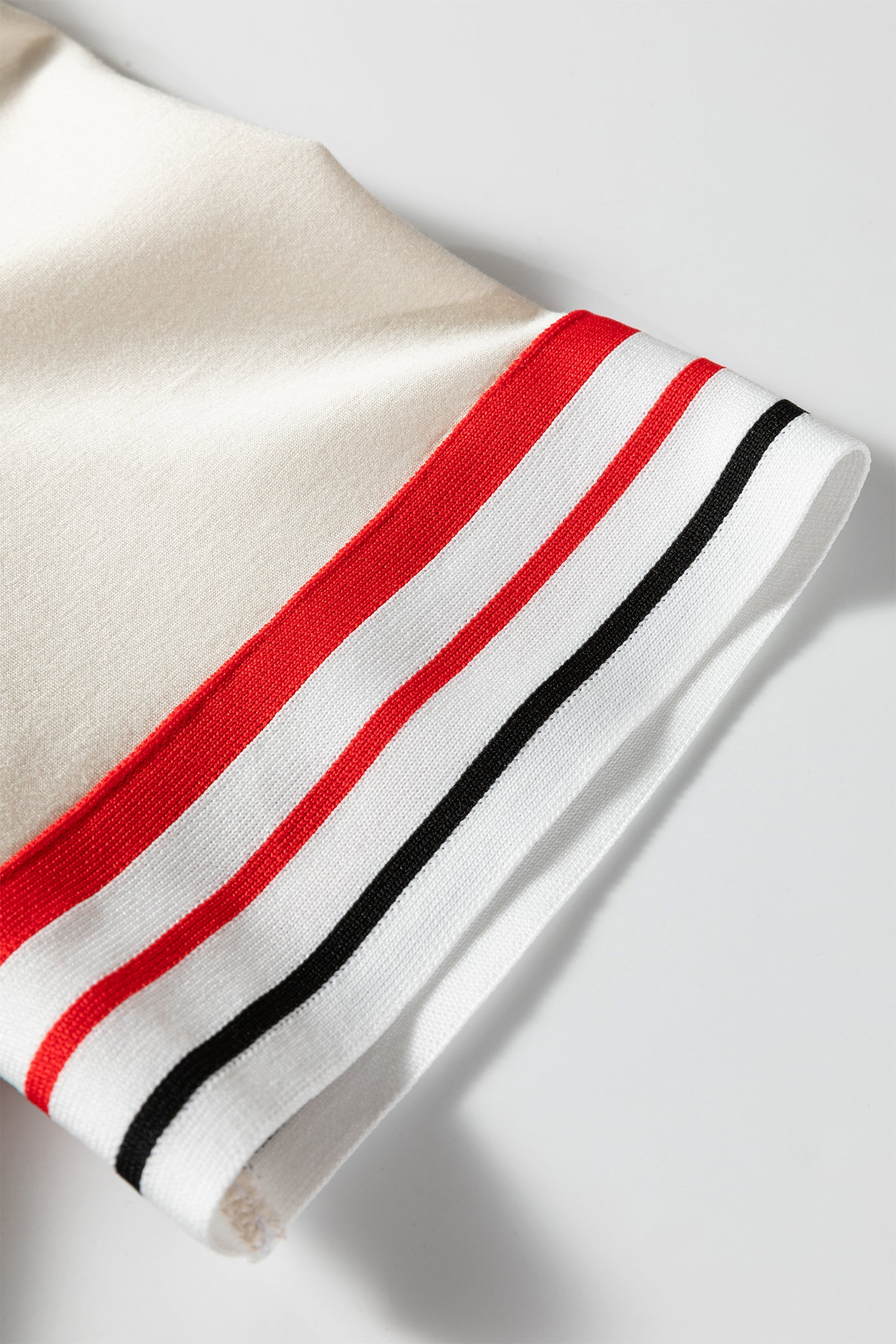 Stacey B's Jet Stream Contrast Striped Trim Crewneck T Shirt Loose Straight Pants Set