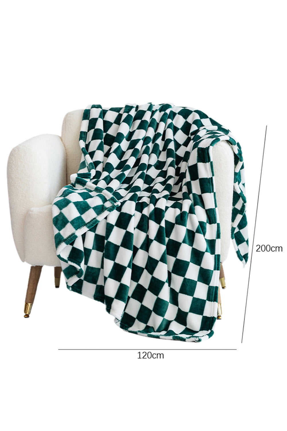 Stacey B's Black Checkerboard Printed Soft Throw Blanket