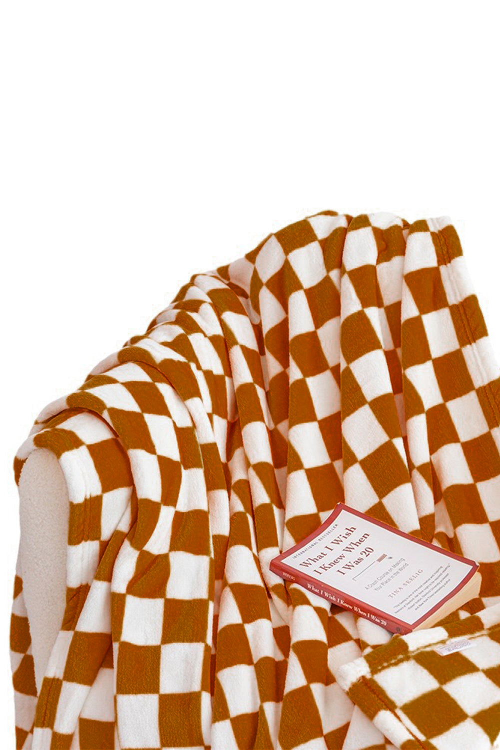 Stacey B's Black Checkerboard Printed Soft Throw Blanket