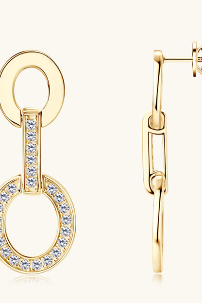 Stacey B's Moissanite 925 Sterling Silver Earrings