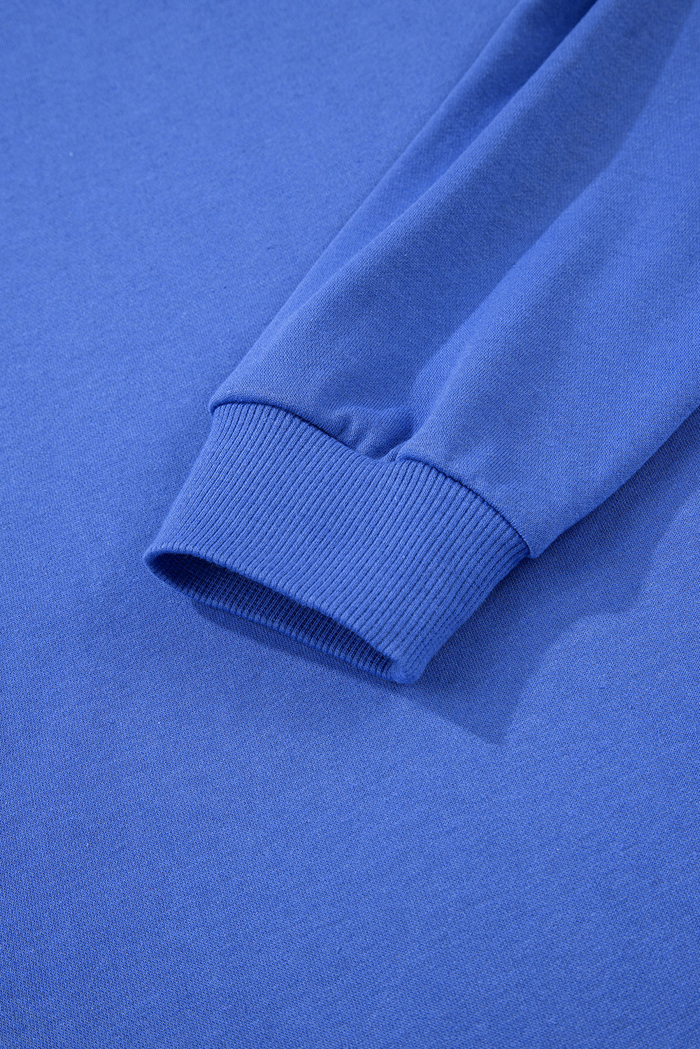 Stacey B's Sky Blue Varsity Contrast Banded Sleeve Shift Sweatshirt Dress