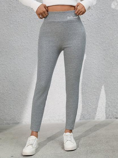 Stacey B's Full Size Letter Embroidered High Waist Leggings