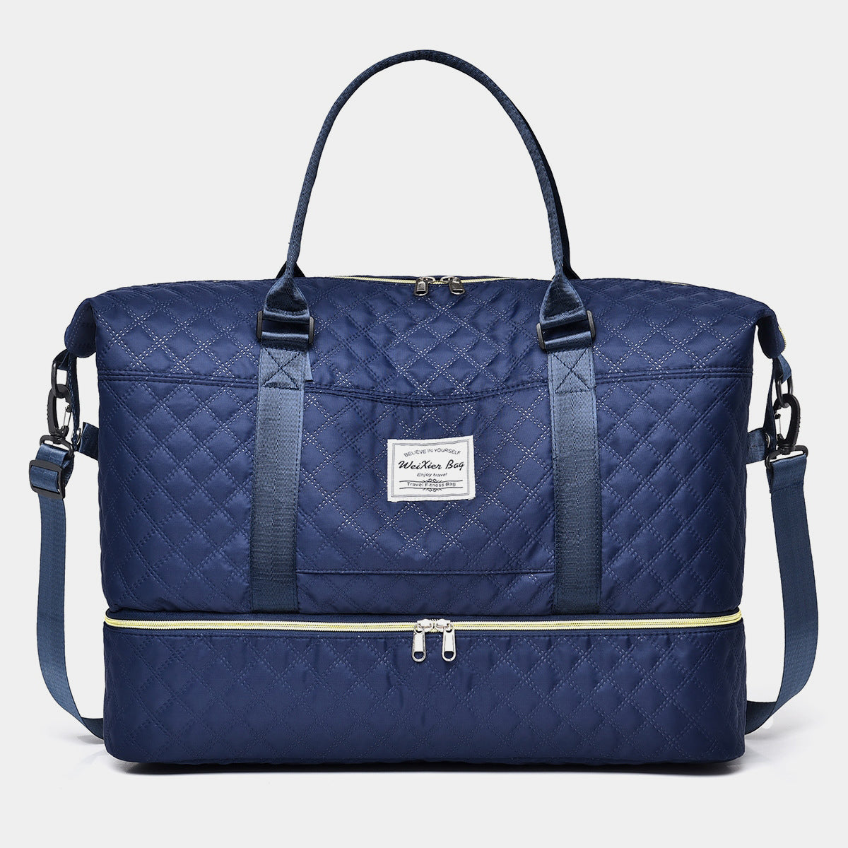 Stacey B's Diamond Grid Oxford Cloth Oversize Travel Bag