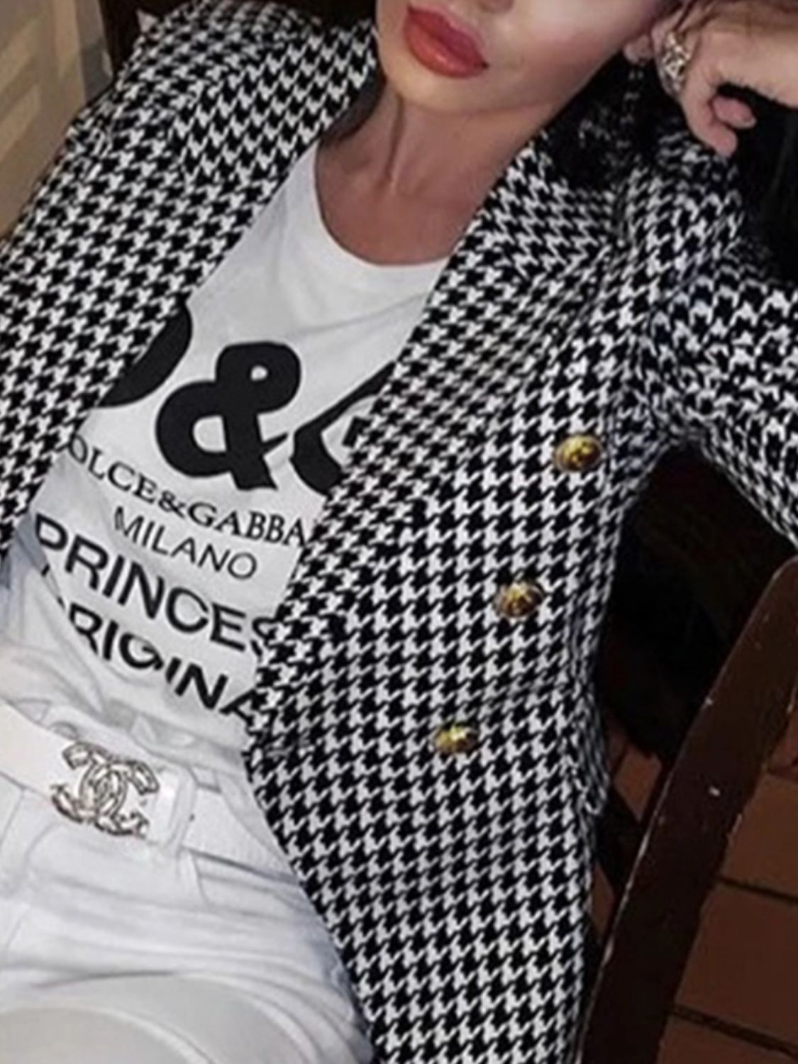 Stacey B's Lapel Collar Long Sleeve Blazer