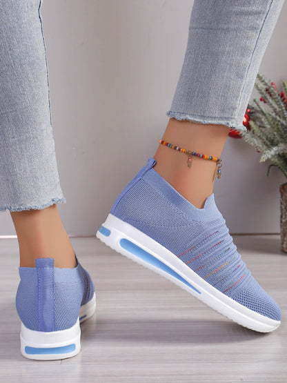 Stacey B's Breathable Mesh Wedge Sneakers