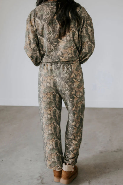 Stacey B's Green Abstract Print Long Sleeve Pant Set