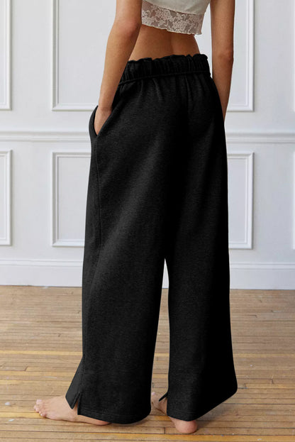 Stacey B's Black Elastic High Waist Drawstring Sweatpants