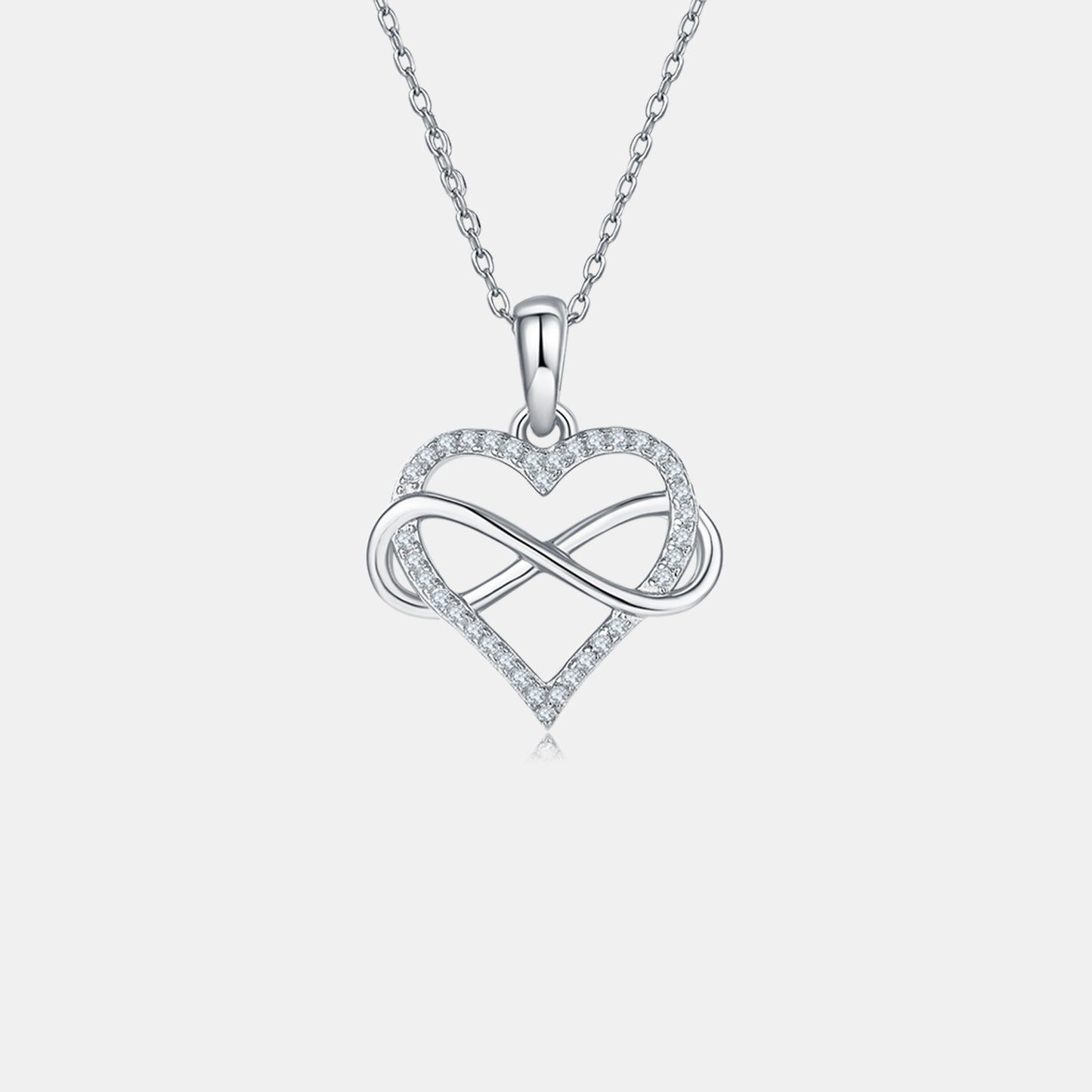 Stacey B's Moissanite 925 Sterling Silver Heart Shape Necklace