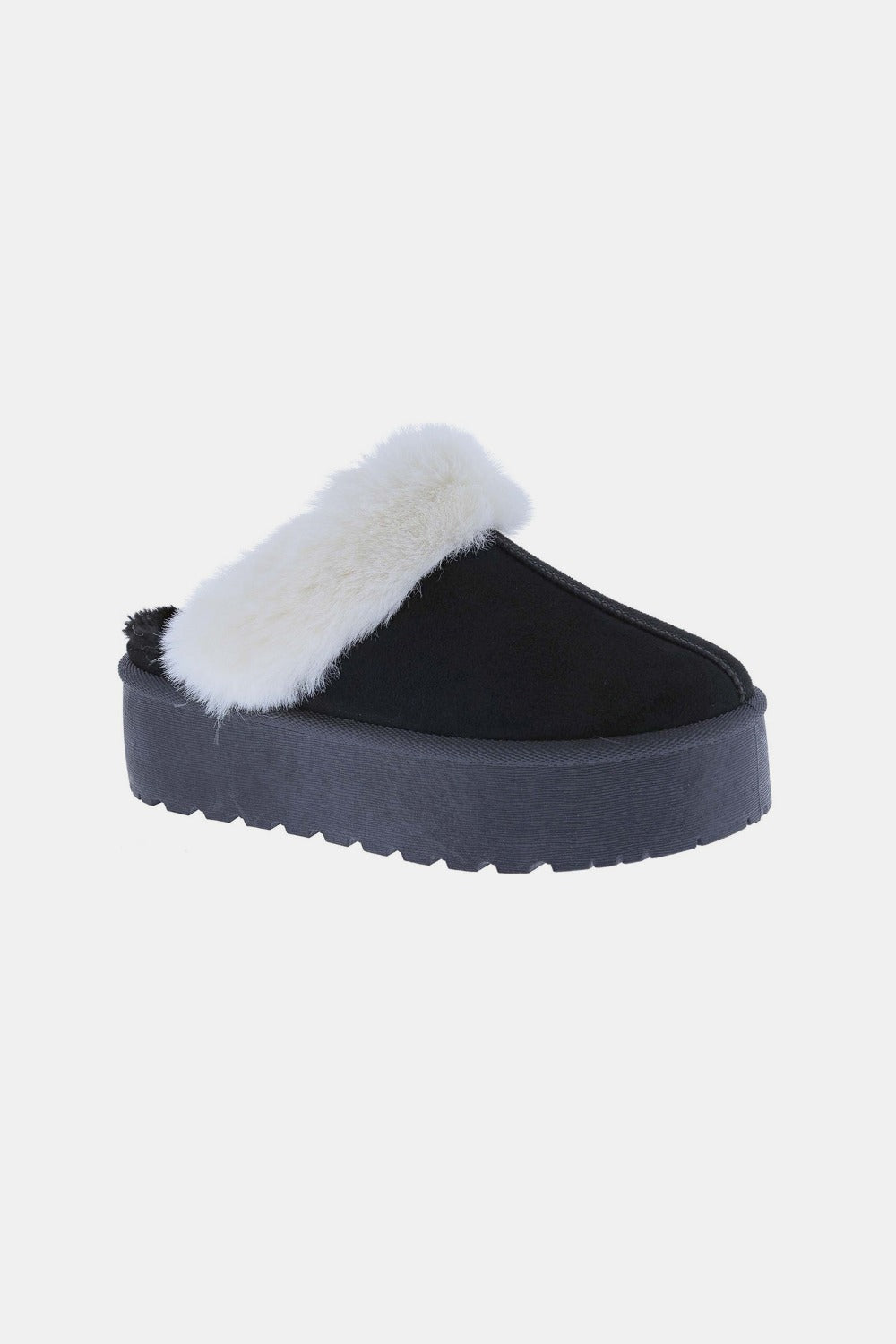 Stacey B's Weeboo Thick Bottom Fur Trim Snow Slippers