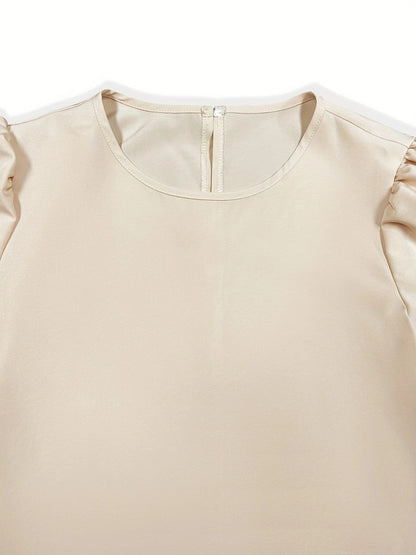 Stacey B's Round Neck Short Sleeve Top and Tied Pants Set