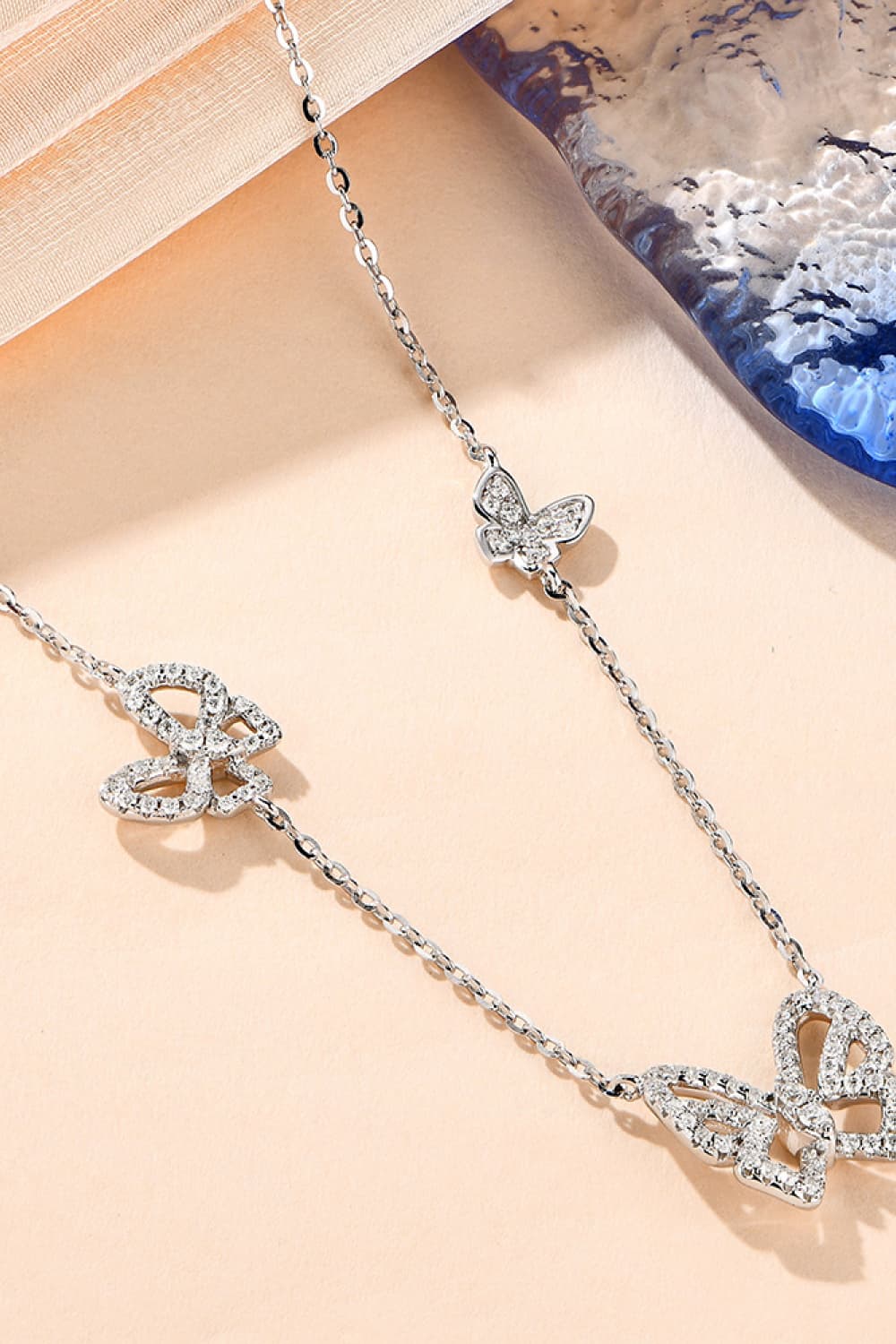 Stacey B's Moissanite Butterfly Shape Necklace