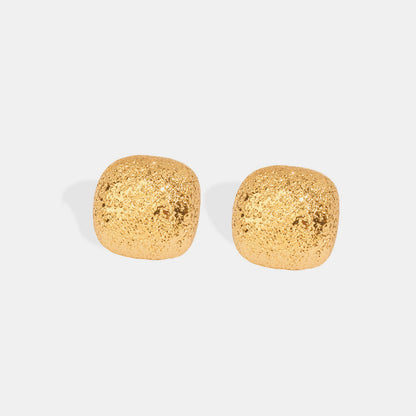Stacey B's Gold-Plated Geometric Stud Earrings