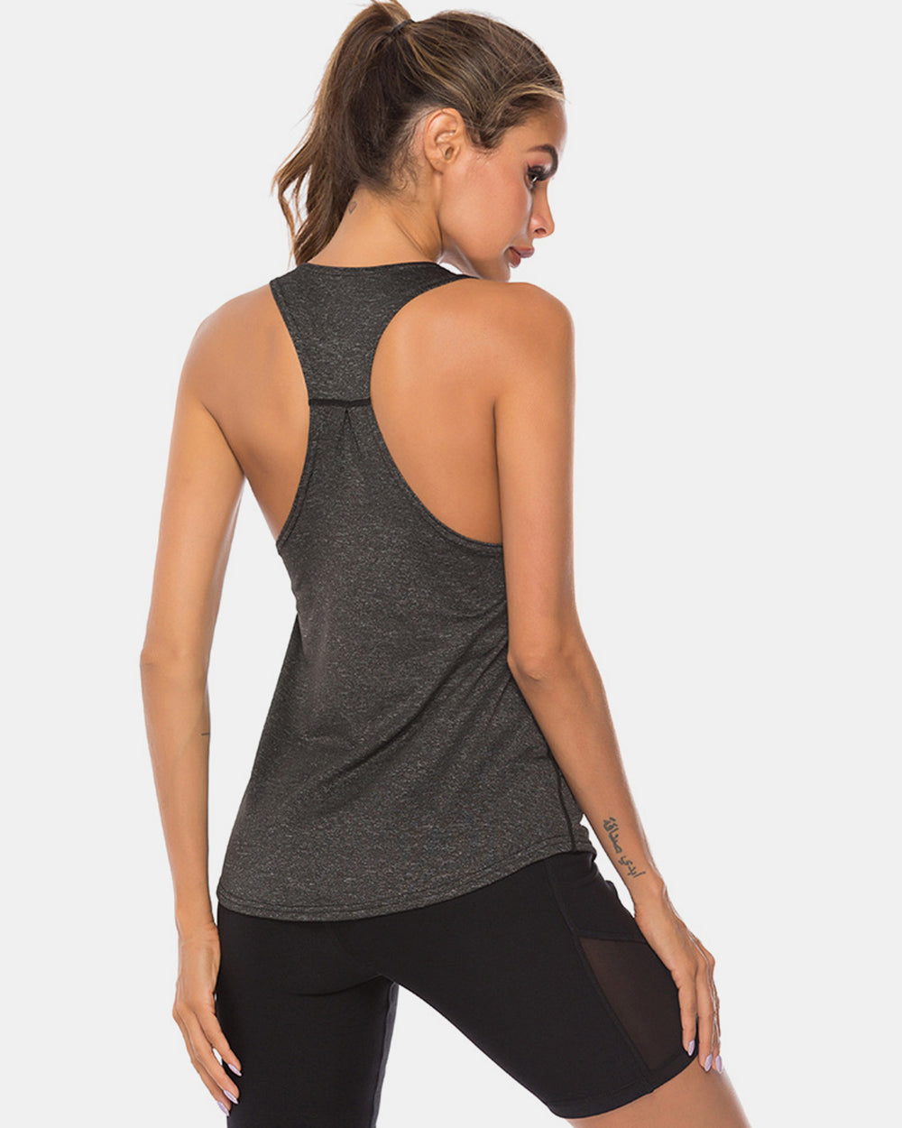 Stacey B's Full Size Scoop Neck Wide Strap Active Tank