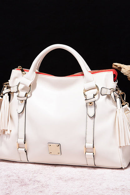 Stacey B's PU Leather Handbag with Tassels