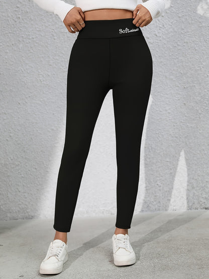 Stacey B's Full Size Letter Embroidered High Waist Leggings