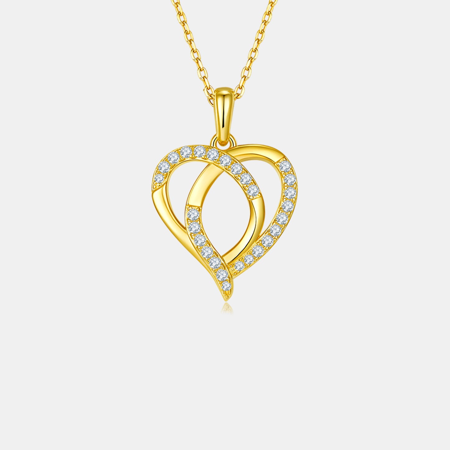 Stacey B's Moissanite 925 Sterling Silver Heart Shape Necklace