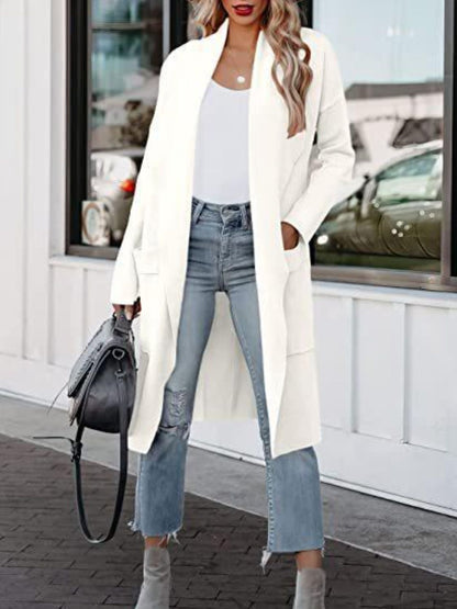 Stacey B's Open Front Dropped Shoulder Outerwear