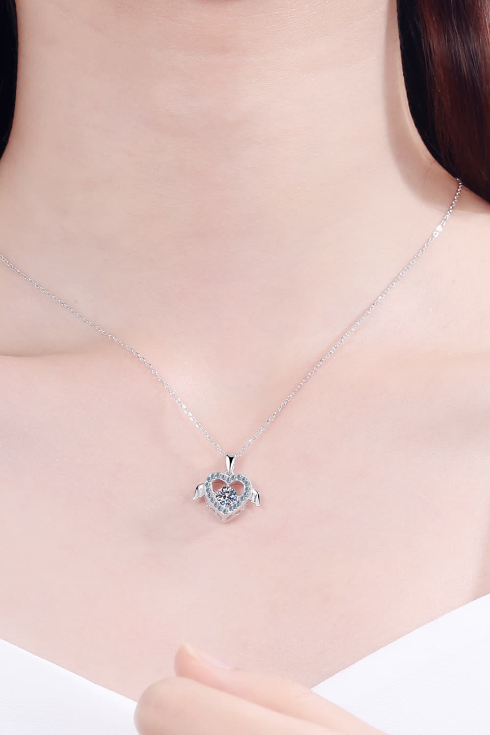 Stacey B's Moissanite 925 Sterling Silver Necklace