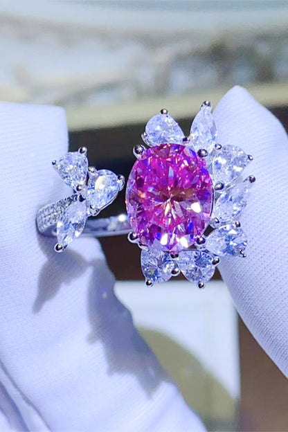 Stacey B's 3 Carat Moissanite 925 Sterling Silver Open Ring