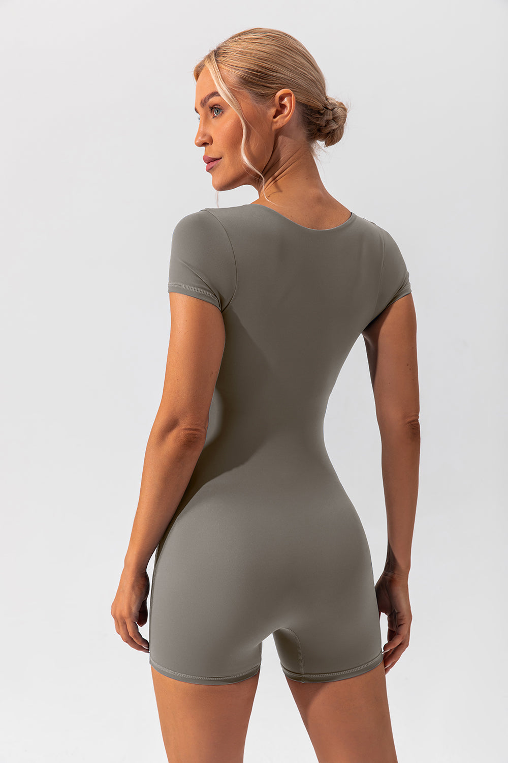 Stacey B's Square Neck Cap Sleeve Active Romper