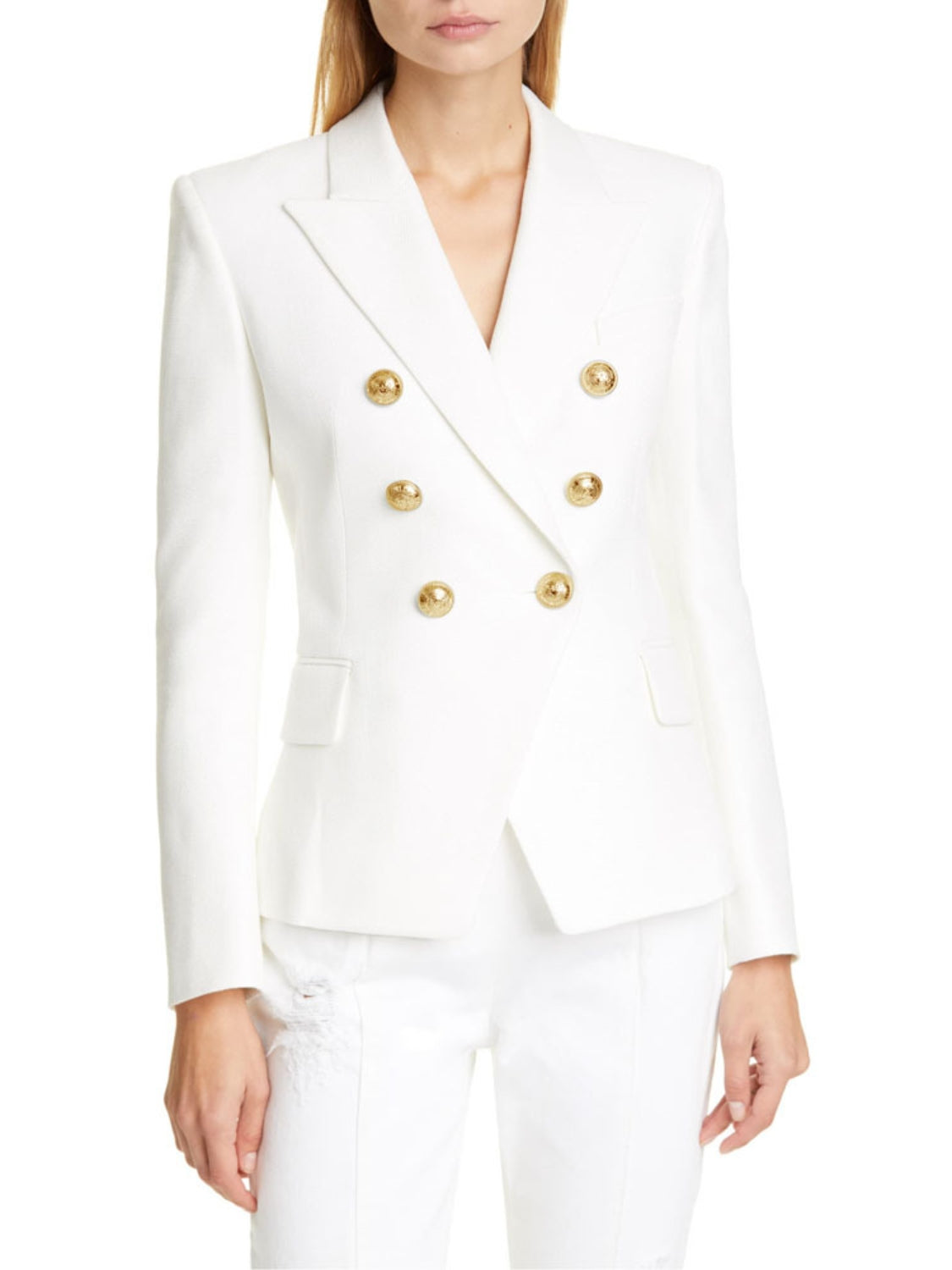 Stacey B's Lapel Collar Long Sleeve Blazer