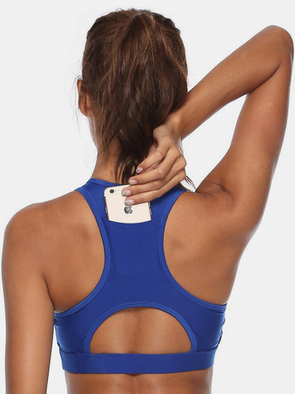 Stacey B's Cutout Scoop Neck Active Tank