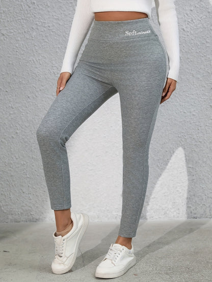 Stacey B's Full Size Letter Embroidered High Waist Leggings