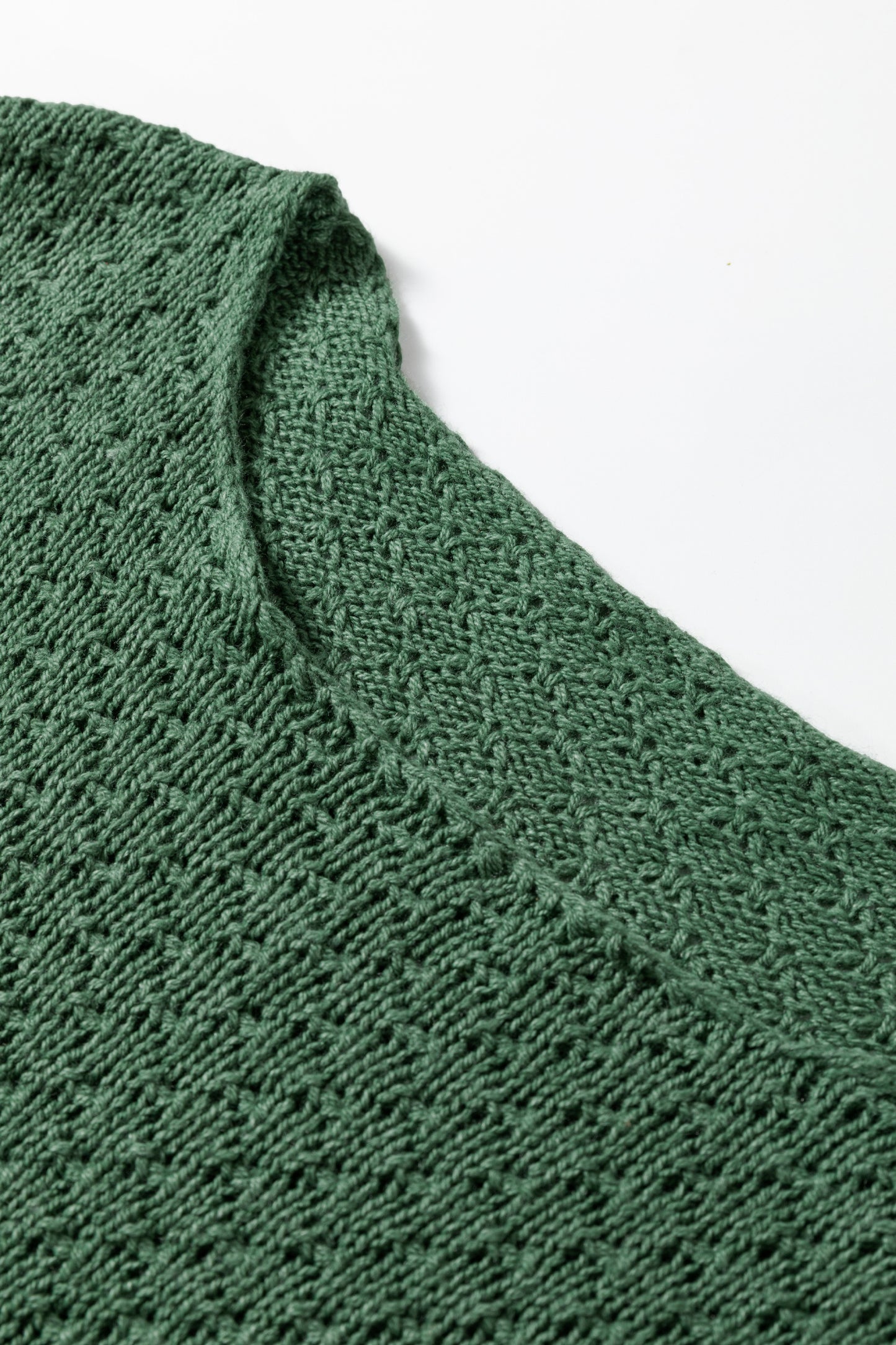 Stacey B's Mist Green Solid Lantern Sleeve Empire Waist Short Sweater Dress