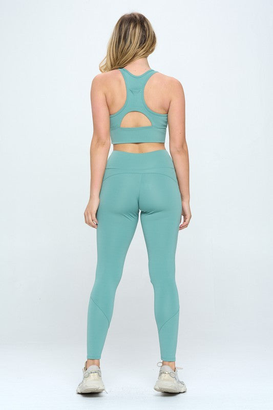 Stacey B's Two Piece Activewear Set with Cut-Out Detail