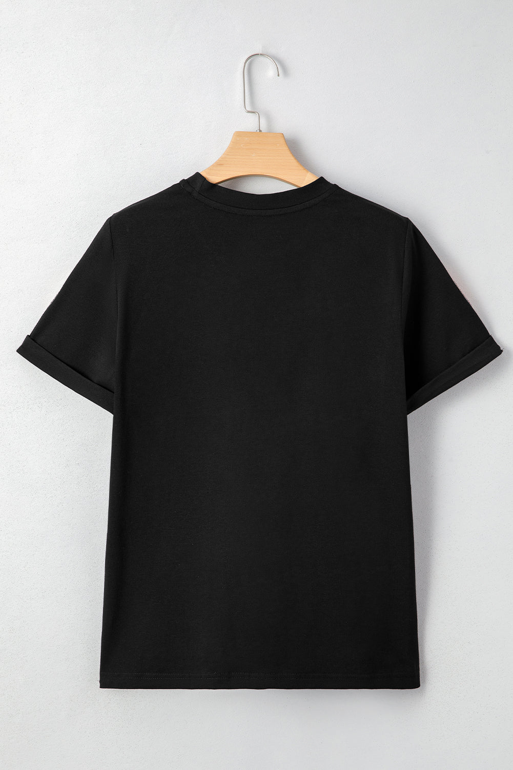 Stacey B's Black Sequin Pumpkin Face Halloween T Shirt