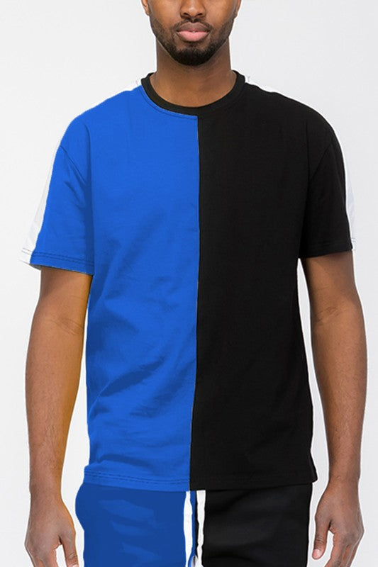 Stacey B's Two Tone Color Block Short Sleeve T-Shirt